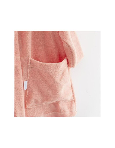 BN-53710,Halat de baie pentru copii, Cu buzunare, Cu cordon, Marime 80/86, Dim bumbac 100%, New Baby, Comfortably pink