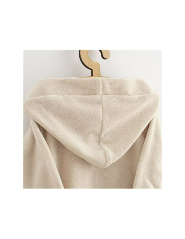 BN-53714,Halat de baie pentru copii, Cu buzunare, Cu cordon, Marime 80/86, Dim bumbac 100%, New Baby, Comfortably beige