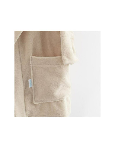 BN-53714,Halat de baie pentru copii, Cu buzunare, Cu cordon, Marime 80/86, Dim bumbac 100%, New Baby, Comfortably beige