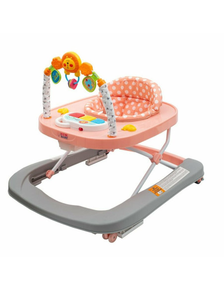 BN-41914,Premergator copii cu panou si arcada cu jucarii, Cu roti din silicion, Inaltime reglabila, Conform cu standardul europe