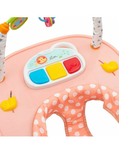 BN-41914,Premergator copii cu panou si arcada cu jucarii, Cu roti din silicion, Inaltime reglabila, Conform cu standardul europe