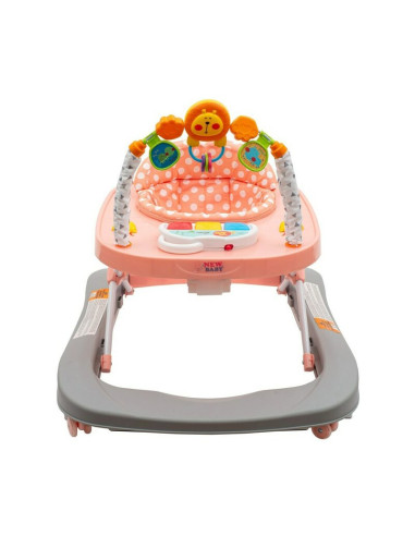 BN-41914,Premergator copii cu panou si arcada cu jucarii, Cu roti din silicion, Inaltime reglabila, Conform cu standardul europe