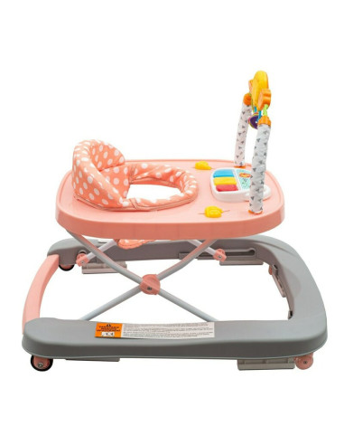 BN-41914,Premergator copii cu panou si arcada cu jucarii, Cu roti din silicion, Inaltime reglabila, Conform cu standardul europe