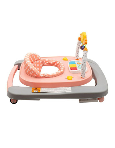 BN-41914,Premergator copii cu panou si arcada cu jucarii, Cu roti din silicion, Inaltime reglabila, Conform cu standardul europe