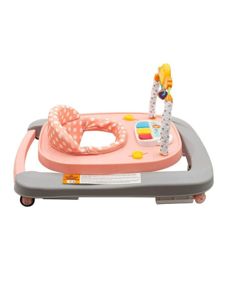 BN-41914,Premergator copii cu panou si arcada cu jucarii, Cu roti din silicion, Inaltime reglabila, Conform cu standardul europe