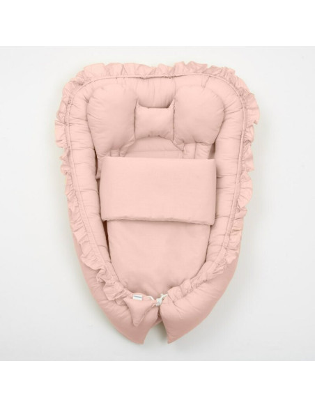 BN-51629,Set 3 piese, Baby Nest, Cu paturica si pernuta, New Baby, Dominik pink