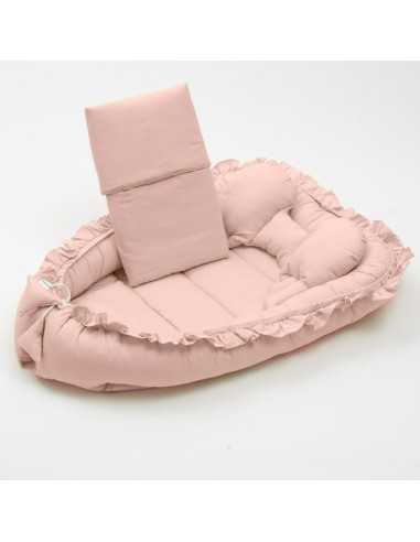 BN-51629,Set 3 piese, Baby Nest, Cu paturica si pernuta, New Baby, Dominik pink