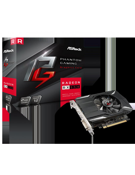 Placa video ASRock Radeon RX550 PHANTOM Gaming, 2GB