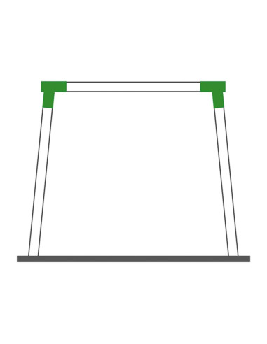 KB827020002001,Coltar Universal forma patrata, unghi oblic Verde