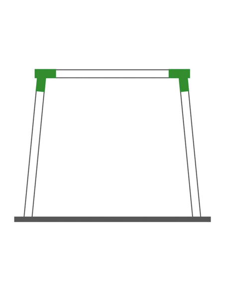 KB827020002001,Coltar Universal forma patrata, unghi oblic Verde