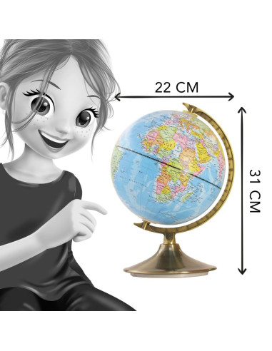 BK7345,Glob terestru ziua - bolta cerului noaptea