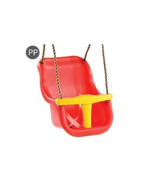 KB131001001001,Leagan Baby Seat LUXE Culoare: Rosu/Galben, franghie: PP 10