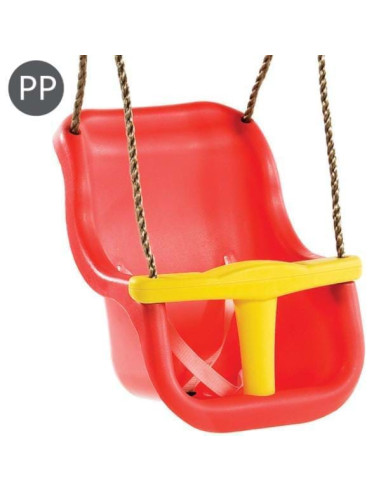 KB131001001001,Leagan Baby Seat LUXE Culoare: Rosu/Galben, franghie: PP 10