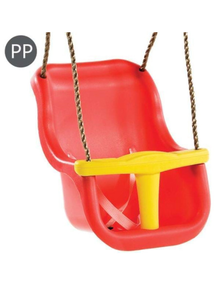 KB131001001001,Leagan Baby Seat LUXE Culoare: Rosu/Galben, franghie: PP 10