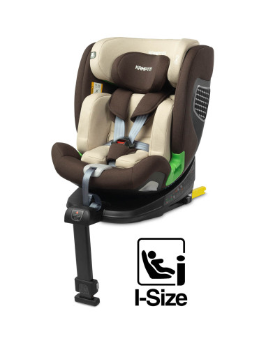 TERO-18565,Scaun auto rotativ Caretero KAMPTOS I-Size 40-150 cm Maro/Bej TERO-18565,Scaun auto rotativ Caretero KAMPTOS I-Size 40-150 cm Maro/Bej