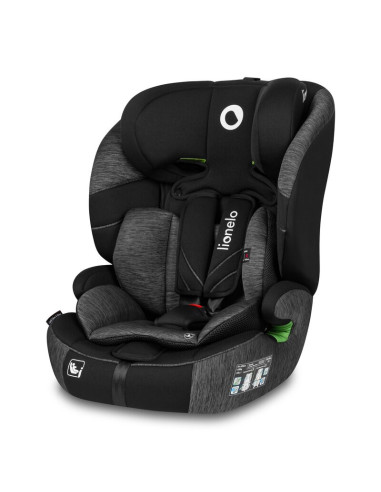 BN-LO-LEVI_ONE_I-SIZE_BLACK_GREY,Lionelo - Scaun auto, Levi One i-Size, Universal, Instalare FWF, Cu tetiera reglabila in 10 poz