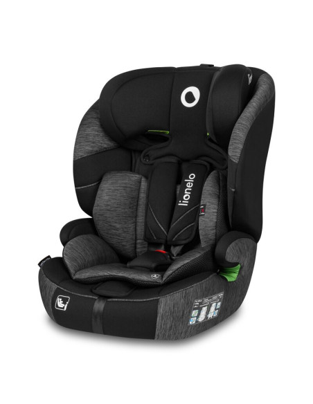BN-LO-LEVI_ONE_I-SIZE_BLACK_GREY,Lionelo - Scaun auto, Levi One i-Size, Universal, Instalare FWF, Cu tetiera reglabila in 10 poz