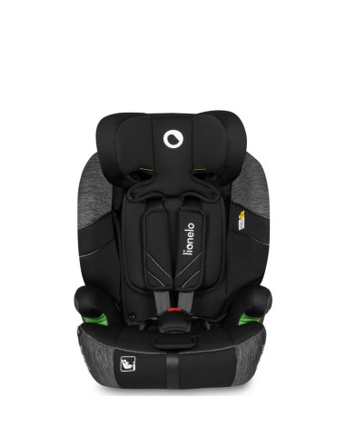 BN-LO-LEVI_ONE_I-SIZE_BLACK_GREY,Lionelo - Scaun auto, Levi One i-Size, Universal, Instalare FWF, Cu tetiera reglabila in 10 poz