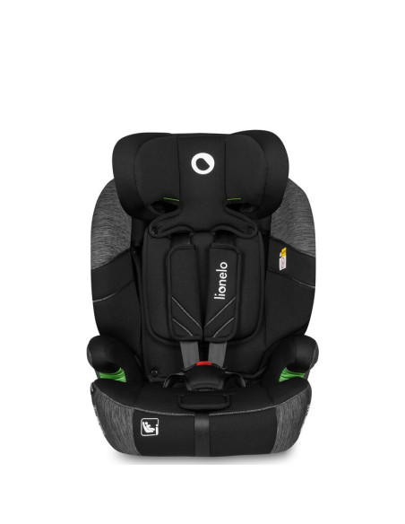 BN-LO-LEVI_ONE_I-SIZE_BLACK_GREY,Lionelo - Scaun auto, Levi One i-Size, Universal, Instalare FWF, Cu tetiera reglabila in 10 poz