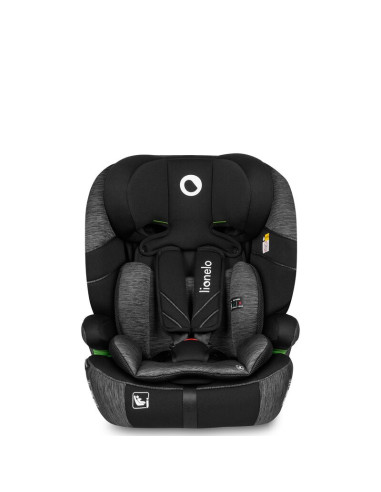 BN-LO-LEVI_ONE_I-SIZE_BLACK_GREY,Lionelo - Scaun auto, Levi One i-Size, Universal, Instalare FWF, Cu tetiera reglabila in 10 poz