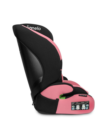 BN-LO-LEVI_ONE_I-SIZE_PINK_ROSE,Lionelo - Scaun auto, Levi One i-Size, Universal, Instalare FWF, Cu tetiera reglabila in 10 pozi