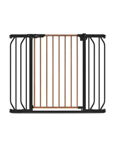 BN-LO-TRUUS_SLIM_BLACK_CARBON_NATURAL,Lionelo - Poarta de siguranta prin presiune Truus Slim, 105 cm, Conform cu standardul euro 2