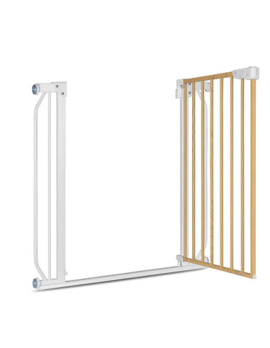 BN-LO-TRUUS_SLIM_WHITE_NATURAL,Lionelo - Poarta de siguranta prin presiune Truus Slim, 105 cm, Conform cu standardul europeane d