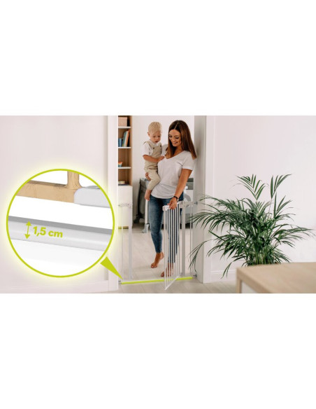 BN-LO-TRUUS_SLIM_WHITE_NATURAL,Lionelo - Poarta de siguranta prin presiune Truus Slim, 105 cm, Conform cu standardul europeane d