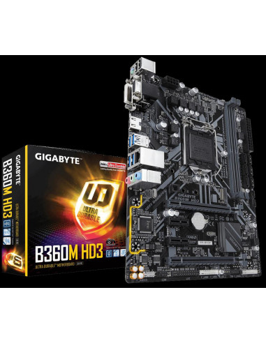 Placa de baza Gigabyte B360M HD3, Socket,B360M HD3