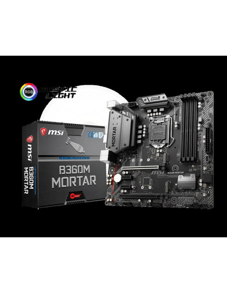 Placa de baza MSI B360M MORTAR, Socket,B360M MORTAR