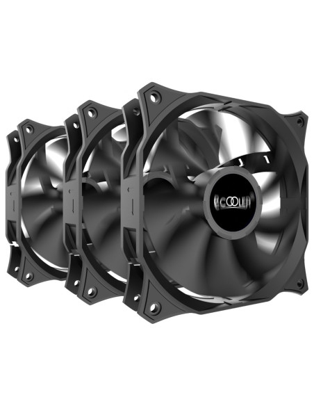 DN120 3 IN 1,SET 3 VENTILATOARE PCCOOLER, 120mm, 1200 RPM, LED, conector 3 pin, "DN120 3 IN 1"