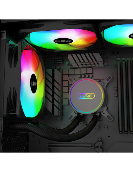 GI-CL120 PRO,COOLER PCCOOLER, skt. universal, racire cu lichid, vent. 1x120mm, 800-1800RPM, LED RGB, "GI-CL120 PRO"