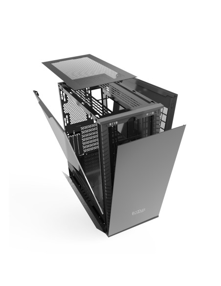 IE200,CARCASA PCCOOLER, Tower, ATX, fara sursa, sticla securizata, 1 ventilator inclus, negru, USB 3.2 gen 1 x 1, USB 2.0 x 2, m