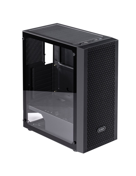 MA100 MESH,CARCASA PCCOOLER, Middle Tower, ATX, fara sursa, sticla securizata, 3 ventilatoare incluse, iluminare ARGB, negru, US