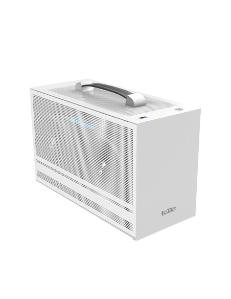 MINI I100W PRO MESH,CARCASA PCCOOLER, Mini Tower, ITX, fara sursa, fereastra laterala tip MESH, alb, USB 3.2 gen 1 x 1, USB Type