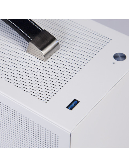 MINI I100W PRO MESH,CARCASA PCCOOLER, Mini Tower, ITX, fara sursa, fereastra laterala tip MESH, alb, USB 3.2 gen 1 x 1, USB Type