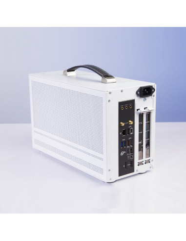 MINI I100W PRO MESH,CARCASA PCCOOLER, Mini Tower, ITX, fara sursa, fereastra laterala tip MESH, alb, USB 3.2 gen 1 x 1, USB Type