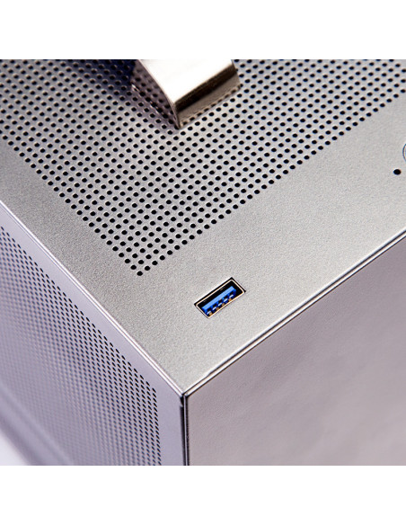 MINI I100G PRO MESH,CARCASA PCCOOLER, Mini Tower, ITX, fara sursa, fereastra laterala tip MESH, gri, USB 3.2 gen 1 x 1, USB Type