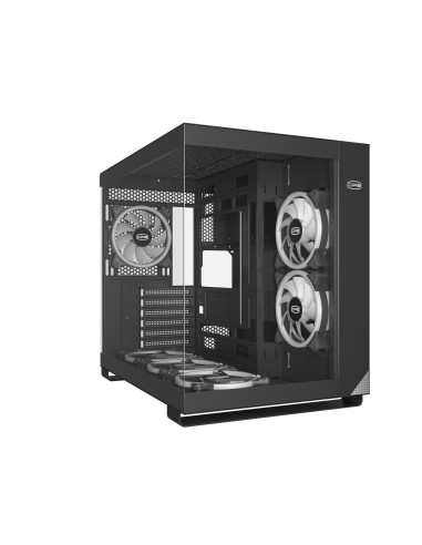 C3 T500 BK,CARCASA PCCOOLER, Middle Tower, ATX, fara sursa, sticla securizata, negru, USB 3.2 gen 1 x 2, USB Type-C x 2, mic, au