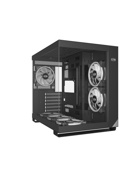 C3 T500 BK,CARCASA PCCOOLER, Middle Tower, ATX, fara sursa, sticla securizata, negru, USB 3.2 gen 1 x 2, USB Type-C x 2, mic, au