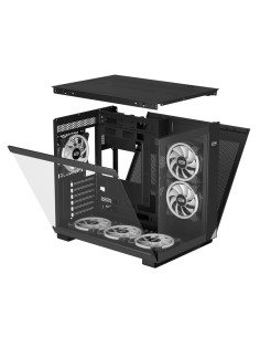 C3 T500 ARGB BK,CARCASA PCCOOLER, Middle Tower, ATX, fara sursa, sticla securizata, 6 ventilatoare incluse, iluminare ARGB, alb, 2