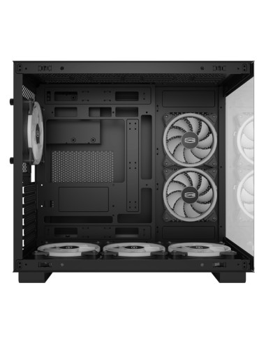 C3 T500 ARGB BK,CARCASA PCCOOLER, Middle Tower, ATX, fara sursa, sticla securizata, 6 ventilatoare incluse, iluminare ARGB, alb,