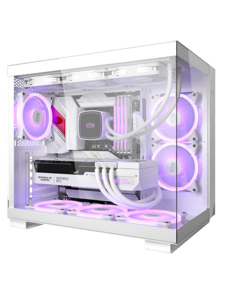 C3 T500 ARGB WH,CARCASA PCCOOLER, Middle Tower, ATX, fara sursa, sticla securizata, 6 ventilatoare incluse, iluminare ARGB, negr