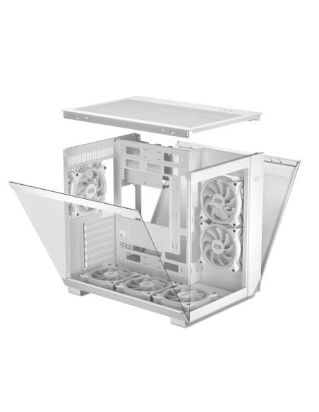 C3 T500 ARGB WH,CARCASA PCCOOLER, Middle Tower, ATX, fara sursa, sticla securizata, 6 ventilatoare incluse, iluminare ARGB, negr