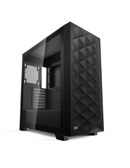 C3D510 ARGB BK,CARCASA PCCOOLER, Middle Tower, ATX, fara sursa, sticla securizata, 3 ventilatoare incluse, iluminare ARGB, negru