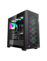 C3D510 ARGB BK,CARCASA PCCOOLER, Middle Tower, ATX, fara sursa, sticla securizata, 3 ventilatoare incluse, iluminare ARGB, negru