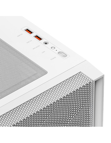 C3D510 ARGB WH,CARCASA PCCOOLER, Middle Tower, ATX, fara sursa, sticla securizata, 3 ventilatoare incluse, iluminare ARGB, alb, 