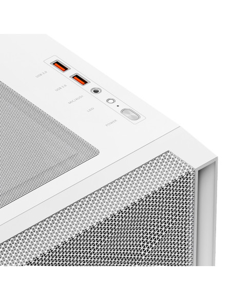 C3D510 ARGB WH,CARCASA PCCOOLER, Middle Tower, ATX, fara sursa, sticla securizata, 3 ventilatoare incluse, iluminare ARGB, alb, 