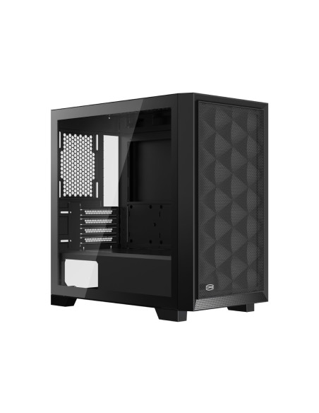 C3D310 ARGB BK,CARCASA PCCOOLER, Mini Tower, mATX, fara sursa, sticla securizata, 2 ventilatoare incluse, iluminare ARGB, negru,