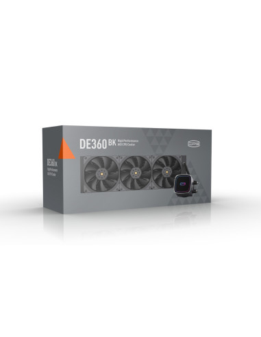 DE360 BK,COOLER PCCOOLER, skt. universal, racire cu lichid, vent. 3x120mm, 600-1850rpm, "DE360 BK"